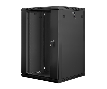 Szafa RACK LANBERG Szafa instalacyjna wisząca 19'' 18U 600X600mm czarna (drzwi szklane) WF01-6618-10B